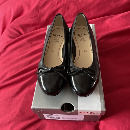Ara smart black leather womens - ara,